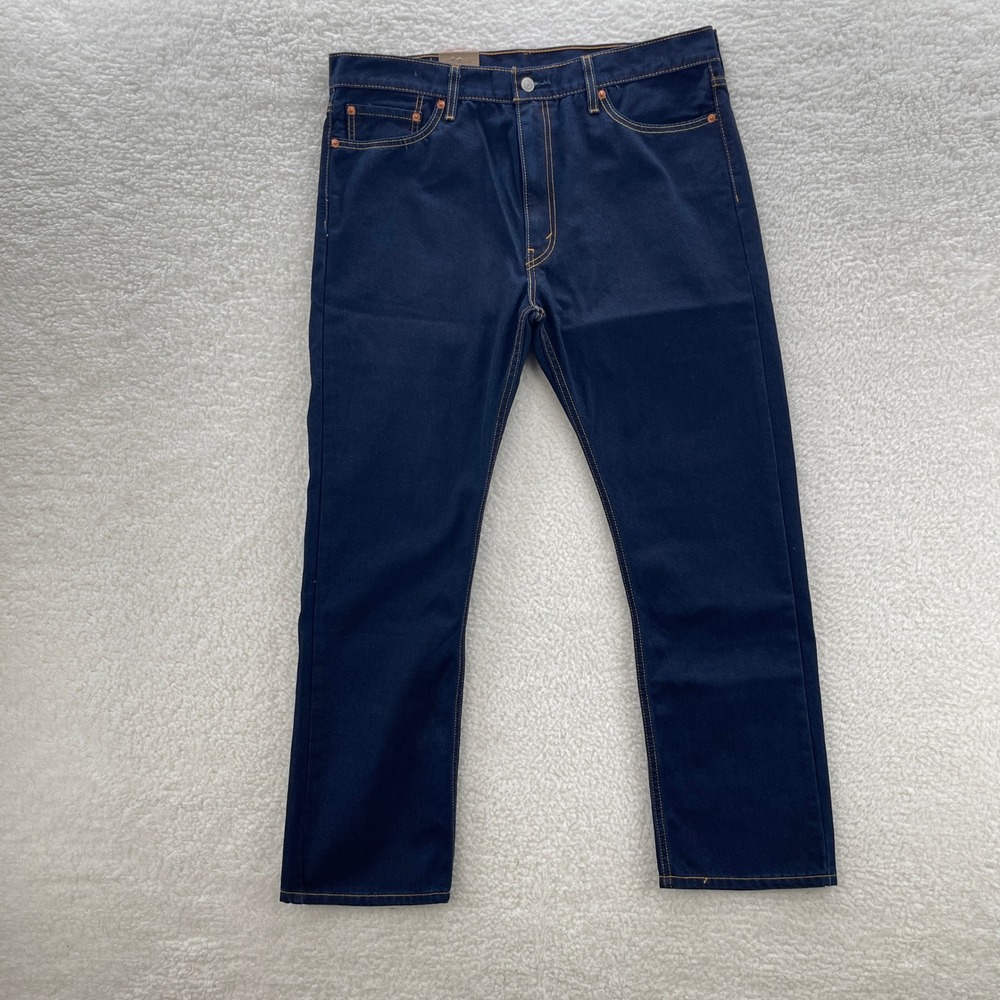 Levis Jeans Mens 38x30 Blue 514 Straight Fit Medium Wash Denim Grunge Cowboy